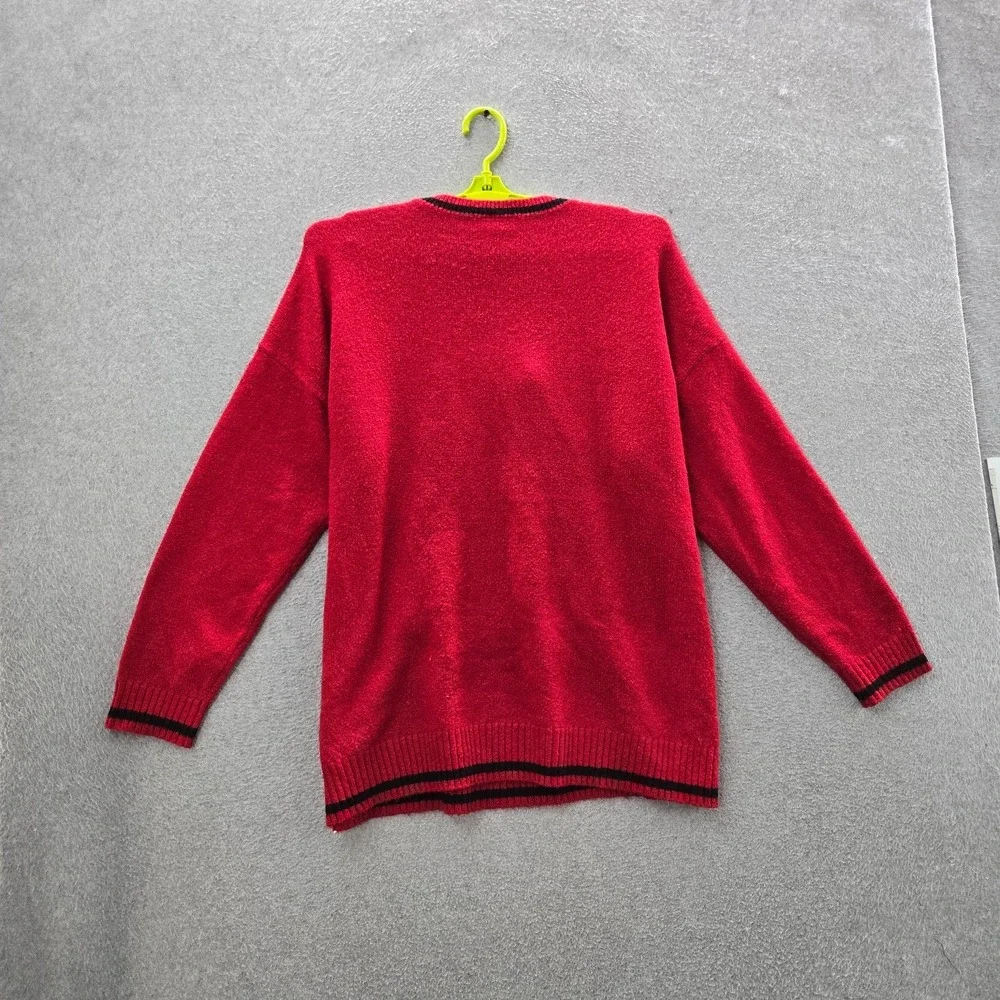 Torrid Women‎ Sweater 1 Red Holiday Cat Ringer Knit Pullover